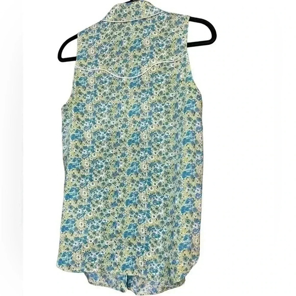 Cinq a Sept Leon Floral Tie-Front Sleeveless Blouse size S - Picture 3 of 7